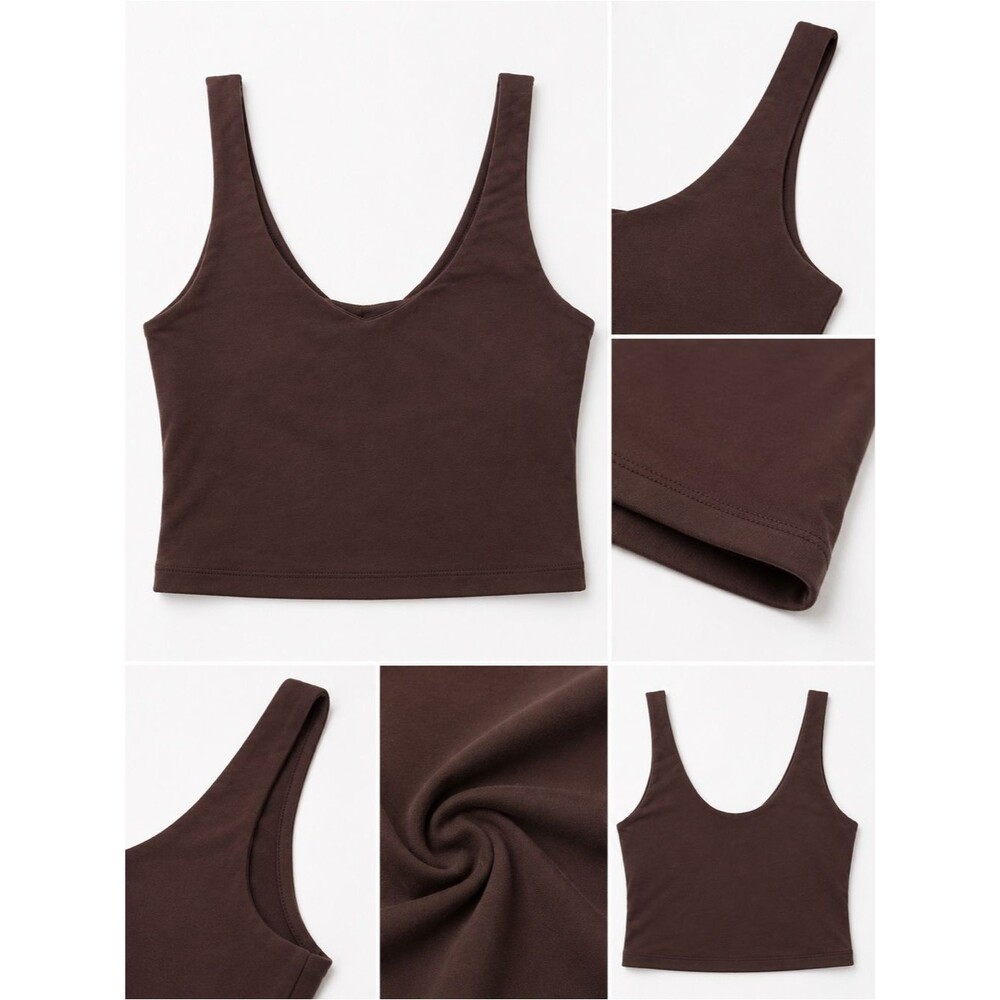 Aerie OFFLINE Real Me Hold Up Sports Bra | Espresso Brown | Size S